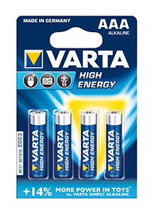 Varta Battery AAA/LR03 High Energy in the group OTHER BATTERIES / AA / AAA / 9V - BATTERIES at TH Pettersson AB (30-VAR LR03)